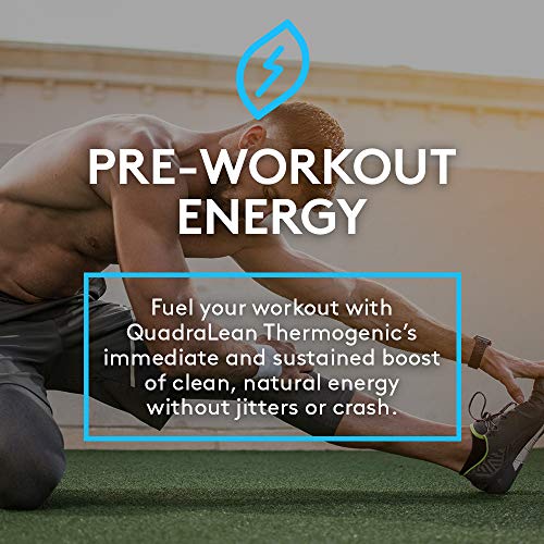 RSP QuadraLean Thermogenic Fat Burner for Men & Women, Weight Loss Supplement, Crash-Free Energy, Metabolism Booster & Appetite Suppressant, Diet Pills, 60 Serv (Packaging May Vary)
