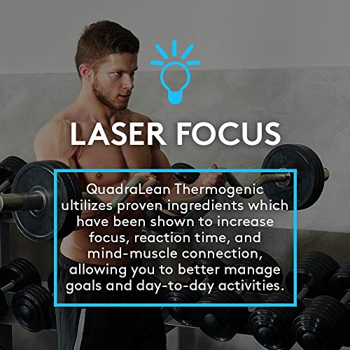 RSP QuadraLean Thermogenic Fat Burner for Men & Women, Weight Loss Supplement, Crash-Free Energy, Metabolism Booster & Appetite Suppressant, Diet Pills, 60 Serv (Packaging May Vary)