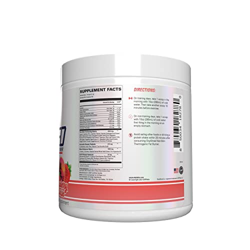 EHPlabs OxyShred Non Stimulant Thermogenic Pre Workout Powder & Shredding Supplement - Pre Workout Powder with L Glutamine & Acetyl L Carnitine, Energy Boost Drink - Strawberry Sunrise, 60 Servings