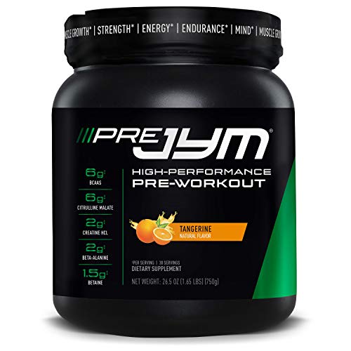 Pre JYM Pre Workout Powder - BCAAs, Creatine HCI, Citrulline Malate, Beta-Alanine, Betaine, and More | JYM Supplement Science | Tangerine Flavor, 30 Servings