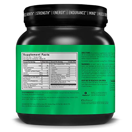 Pre JYM Pre Workout Powder - BCAAs, Creatine HCI, Citrulline Malate, Beta-Alanine, Betaine, and More | JYM Supplement Science | Pink Lemonade Flavor, 20 Servings
