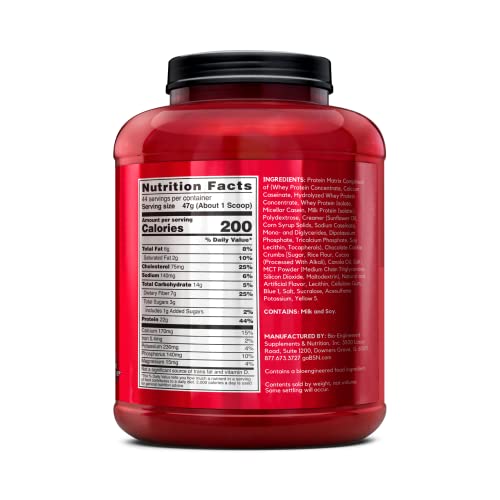 BSN Syntha-6 Whey Protein Powder, Cold Stone Creamery- Mint Mint Chocolate Chocolate Chip Flavor, Micellar Casein, Milk Protein Isolate Powder, 44 Servings