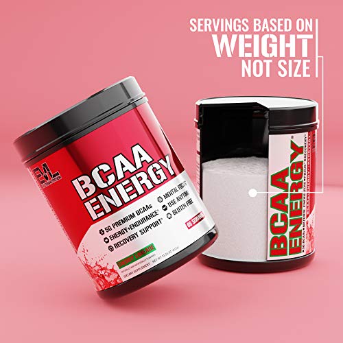 EVL BCAAs Amino Acids Powder - BCAA Energy Pre Workout Powder for Muscle Recovery Lean Growth and Endurance - Rehydrating BCAA Powder Post Workout Recovery Drink with Natural Caffeine - Cherry Limeade
