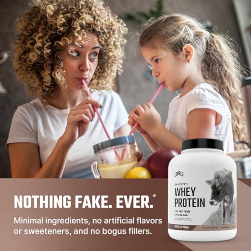 Levels Grass Fed 100% Whey Protein, No Hormones, Chocolate Mocha, 5LB