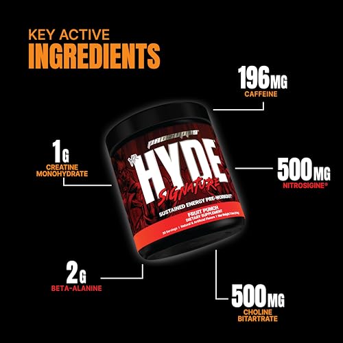 ProSupps? Mr. Hyde? Signature Pre-Workout Energy Drink ? Intense Sustained Energy, Focus & Pumps with Beta Alanine, Creatine, Nitrosigine & TeaCrine (30 Servings, Lollipop Punch)