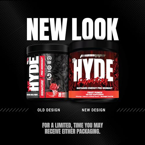 ProSupps? Mr. Hyde? Signature Pre-Workout Energy Drink ? Intense Sustained Energy, Focus & Pumps with Beta Alanine, Creatine, Nitrosigine & TeaCrine (30 Servings, Lollipop Punch)