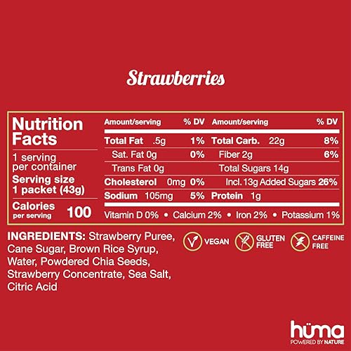 Huma Chia Energy Gel, Variety Pack - Premier Sports Nutrition for Endurance Exercise - (24 Gels, 8 Original Flavors)
