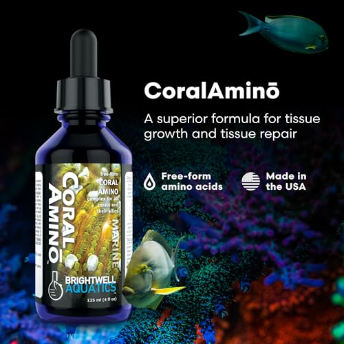 Brightwell Aquatics CoralAmino - Amino Acid Complex for Coral Coloration & Growth, 125 ml