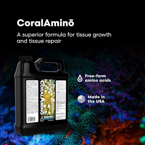 Brightwell Aquatics CoralAmino - Amino Acid Complex for Coral Coloration & Growth, 2 Liter