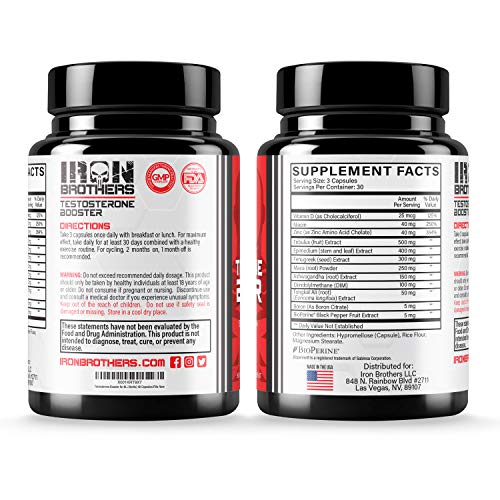 Testosterone Booster for Men - Estrogen Blocker - Supplement Natural Energy, Strength & Stamina - Lean Muscle Growth - Promotes Fat Loss - Increase Male Performance (3 Bottles)