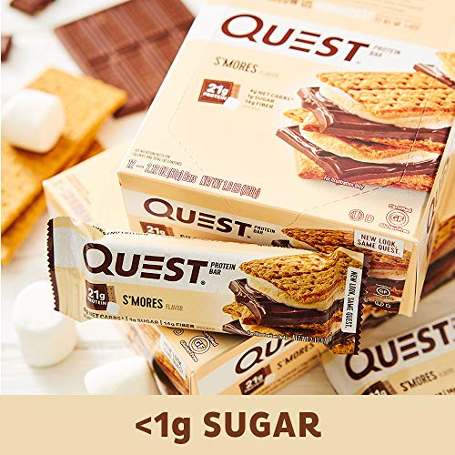 Quest Protein Bar: S'mores Flavor, 20g Protein, Low Carb