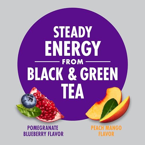 V8 +ENERGY Pomegranate Blueberry And Peach Mango Energy Drink Variety Pack, 8 Ounce Can (4 Packs Of 6 Cans)