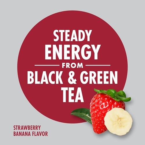 V8 +Energy, Healthy Energy Drink, Natural Energy from Tea, Strawberry Banana, 8 Fl Oz Can (6 Count (Pack of 4), Total of 24)