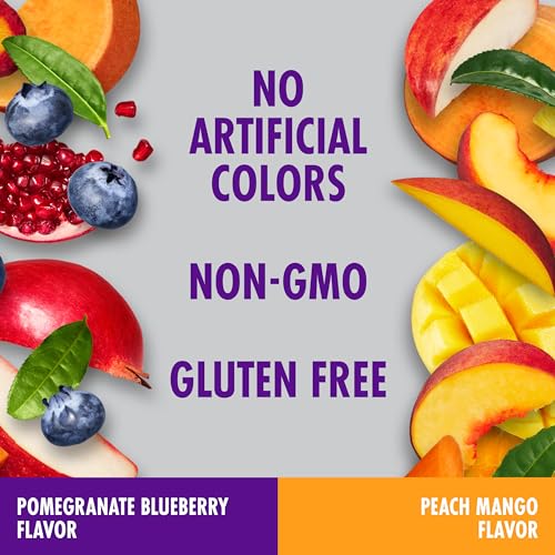 V8 +ENERGY Pomegranate Blueberry And Peach Mango Energy Drink Variety Pack, 8 Ounce Can (4 Packs Of 6 Cans)