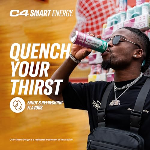C4 Smart Energy Drink - Sugar Free Performance Fuel & Nootropic Brain Booster, Coffee Substitute or Alternative | Freedom Ice 12 Oz - 12 Pack