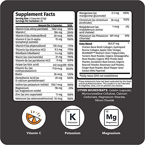 Keto Multivitamin - Boost Energy, Support Electrolytes - 90 Caps