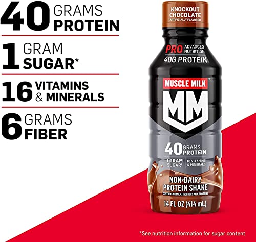 Muscle Milk Muscle Milk Pro Series Protein Shakes, Chocolate, 14 oz