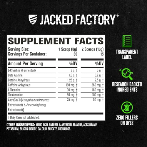 NITROSURGE Pre Workout Supplement - Endless Energy, Instant Strength Gains, Clear Focus, Intense Pumps - Nitric Oxide Booster & Powerful Preworkout Energy Powder - 30 Servings, Arctic White