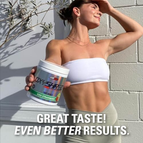 EHPlabs OxyShred Thermogenic Pre Workout Powder & Shredding Supplement - Clinically Proven Preworkout Powder with L Glutamine & Acetyl L Carnitine, Energy Boost Drink - Kiwi Strawberry, 60 Servings