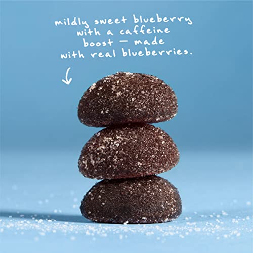 Skratch Labs Energy Chews | Energy Gummies for Running, Cycling, and Sports Preformance | Energy Gel Alternative | Blueberry with Caffeine (10 Pack) | Gluten Free, Vegan