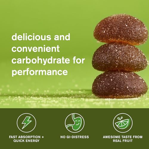 Skratch Labs Energy Chews | Energy Gummies for Running, Cycling, and Sports Preformance | Energy Gel Alternative | Matcha + Lemon (10 Pack) | Gluten Free, Vegan