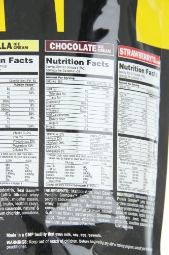 Real Gains Weight Gainer with Complex Carbs and Whey-Micellar Casein Protein Matrix