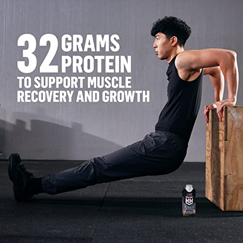 Muscle Milk Pro Advanced Nutrition Protein Shake, Slammin' Strawberry, 11 Fl Oz Carton, 12 Pack, 32g Protein, 1g Sugar, 16 Vitamins & Minerals, 5g Fiber, Workout Recovery, Packaging May Vary