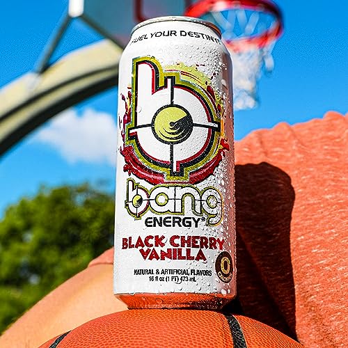 Bang Black Cherry Vanilla Energy Drink, 0 Calories, Sugar Free with Super Creatine, 16 Fl Oz (Pack of 12)