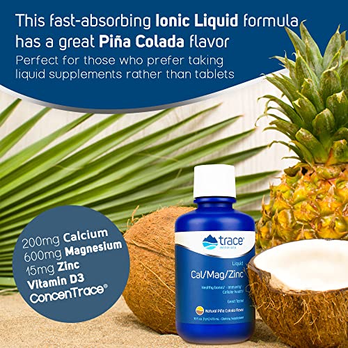 Trace Minerals Liquid Cal/Mag/Zinc, 16-Ounce