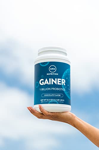 MRM Nutrition Gainer Protein with Probiotics + Postbiotics | Vanilla Flavored | 25g Protein | Whey Concentrate + Isolate + micellar Casein| Slow + Fast digesting| with Digestive enzymes | 18 Servings