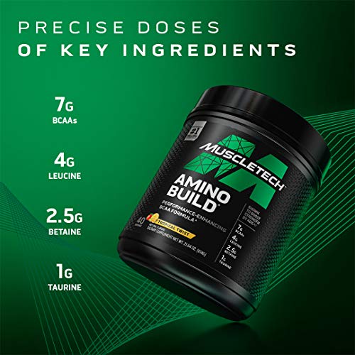 MuscleTech Amino Build: BCAA + Electrolyte Powder | Tropical Twist