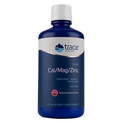 Trace Minerals | Liquid Cal / Mag / Zinc | Calcium, Magnesium, Zinc, Vitamin D3 | Dietary Supplement Supports Tissue, Muscle, and Bone Density