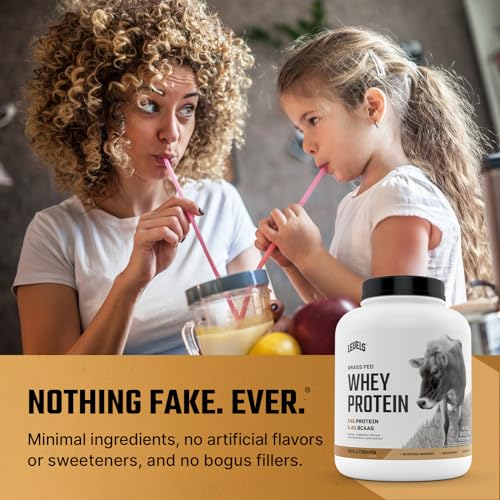 Levels Grass Fed 100% Whey Protein, No Hormones, Vanilla Cinnamon, 5LB