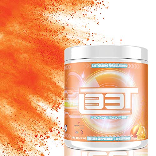 L33T Gaming Powder | Mango Citrus | 30 Servings | 12.7oz | Gaming: Energy + Focus Enhancer
