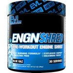 Evlution Nutrition ENGN Shred Pre Workout Thermogenic Fat Burner Powder, Energy, Weight Loss, 30 Servings (Blue Raz)