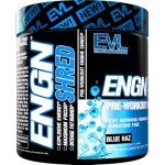 Evlution Nutrition ENGN Shred Pre Workout Thermogenic Fat Burner Powder, Energy, Weight Loss, 30 Servings (Blue Raz)