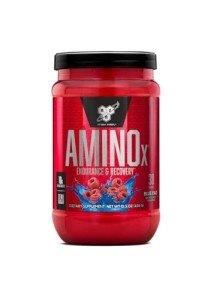 BSN Amino X Muscle Recovery & Endurance Powder with BCAAs, 10 Grams of Amino Acids, Keto Friendly, Caffeine Free, Flavor: Blue Raspberry, 30 Servings (Packaging May Vary)