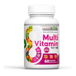 LiveGood Women's Complete Vegan Multivitamin, 60 Capsules