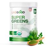 LiveGood Organic Super Greens Powder for Energy