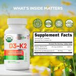 LIVEGOOD™ Vegan Vitamin D3 + K2 Support Capsules
