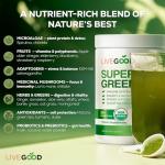 LiveGood Organic Super Greens Powder for Energy