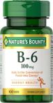 Nature's Bounty Vitamin B6 Tablets for Energy 100 Ct