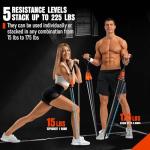 175lb Resistance Bands with Handles and Accessories