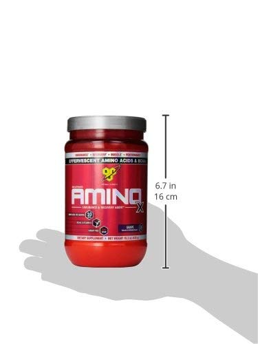 BSN Amino X Muscle Recovery & Endurance Powder with BCAAs, 10 Grams of Amino Acids, Keto Friendly, Caffeine Free, Flavor: Grape, 30 Servings (Packaging May Vary)