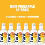 Hint Water Pineapple (Pack of 12), 16 Ounce Bottles, Pure Water Infused with Pineapple, Zero Sugar, Zero Calories, Zero Sweeteners, Zero Preservatives, Zero Artificial Flavors