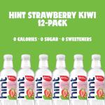 Hint Water Strawberry-Kiwi ,Pure Water Infused with Strawberry and Kiwi, Zero Sugar, Zero Calories, Zero Sweeteners, Zero Preservatives, Zero Artificial Flavors,16 Ounce Bottles , (Pack of 12)