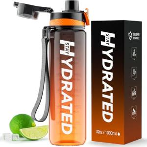 32 oz Motivational Water Bottle for Fitness Enthusiasts