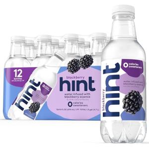Hint Water Blackberry (Pack of 12), 16 Ounce Bottles, Pure Water Infused with Blackberry, Zero Sugar, Zero Calories, Zero Sweeteners, Zero Preservatives, Zero Artificial Flavors