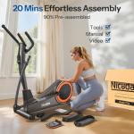 Niceday Elliptical Machine, Cross Trainer with Hyper-Quiet Magnetic Driving System, 16 Resistance Levels, 400LB Weight Limit