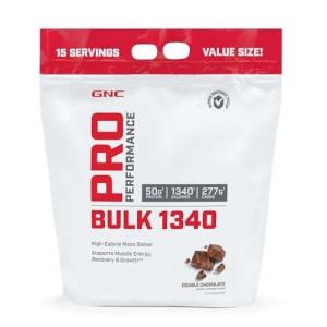 GNC Pro Performance Bulk 1340 - Double Chocolate, 15 Servings, Supports Muscle Energy, Recovery and Growth